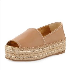 Prada platform peep toe espadrille